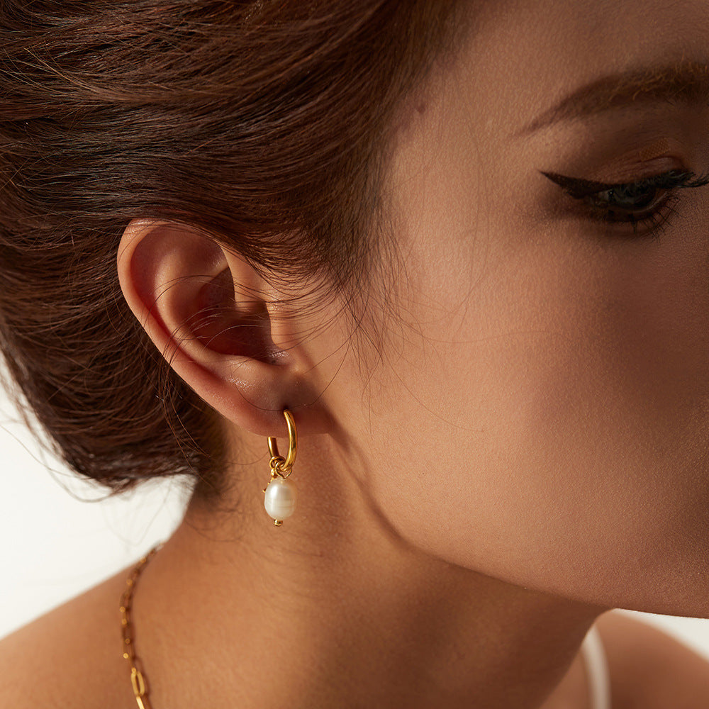 Star Pendant Stainless Steel Earrings