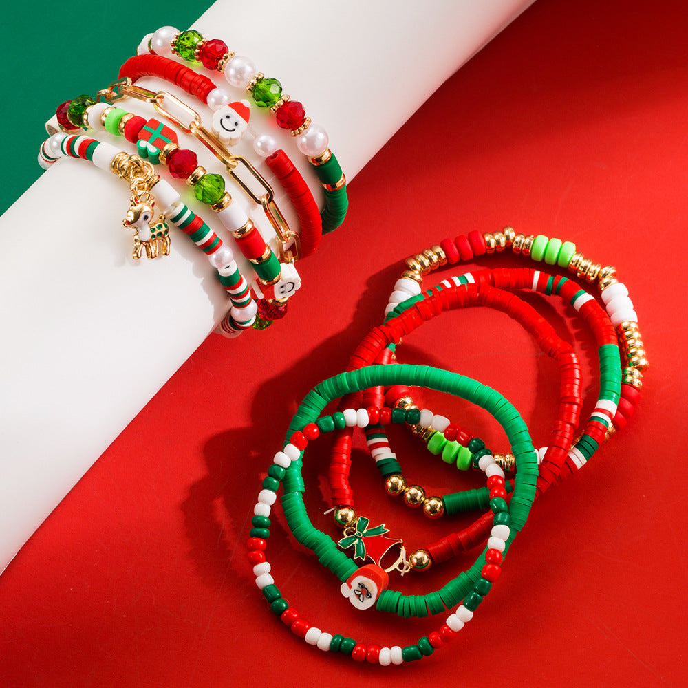 Gold elk bell Christmas bracelet