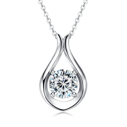 2 Carat Moissanite  Sterling Silver Necklace