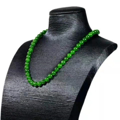 Pearl and jade necklace