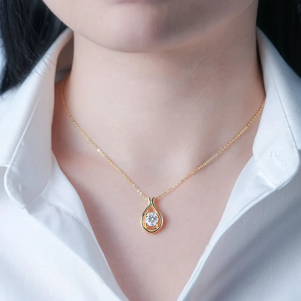 2 Carat Moissanite  Sterling Silver Necklace