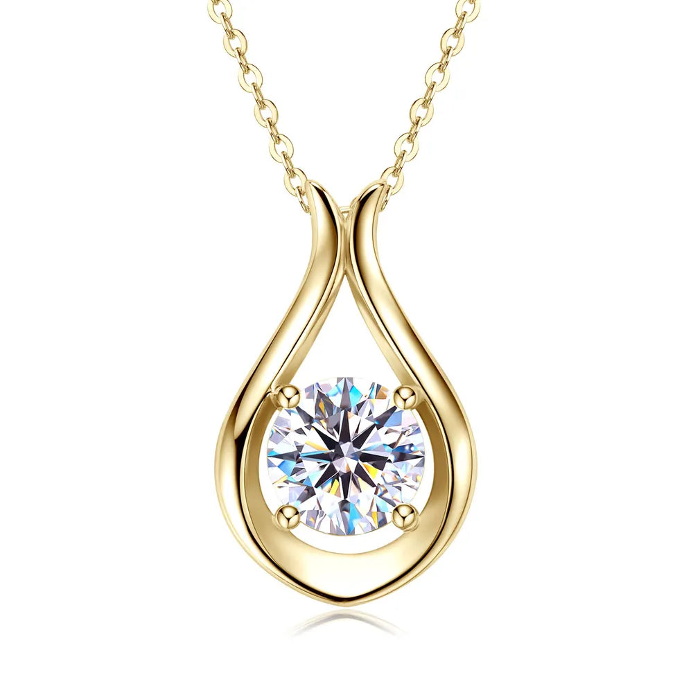 2 Carat Moissanite  Sterling Silver Necklace